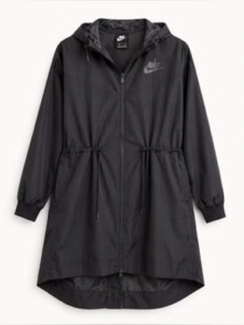 Nike Windrunner Long Black Jacket Size Small